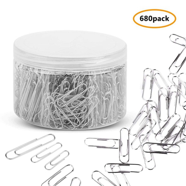 Racdde 680 Pcs Paper Clips, Assorted Size Sliver Paperclips with Jumbo Medium Small (28/33/50mm), for Office School and Personal Document Files Organizing 