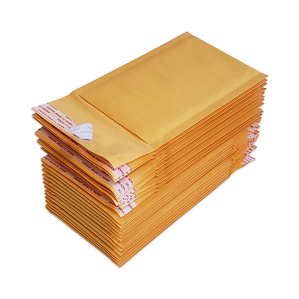 Racdde #000 Kraft Bubble Mailers Self Seal Padded Shipping Envelopes 4" x 8", (Pack of 25)