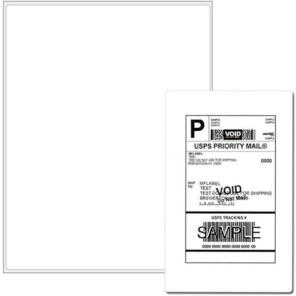 Racdde Full Sheet Address Shipping Labels - 8-1/2" x 11" - 100 Labels 