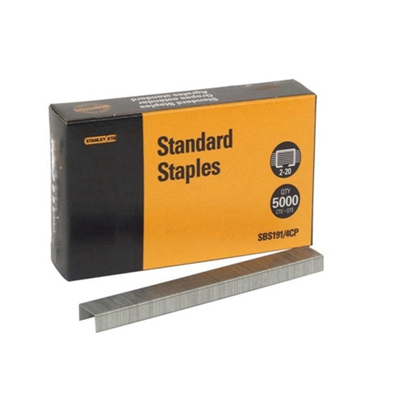 Racdde Premium Standard Staples, Full-Strip, 0.25 Inch Leg, 5,000 per Box (SBS191/4CP) 