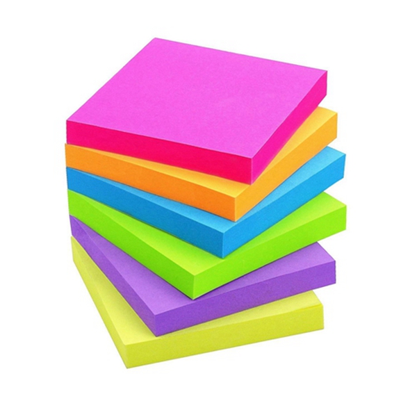 Racdde Sticky Notes 3x3 Self-Stick Notes 6 Bright Multi Colors Purple Sticky Notes 6 Pads 100 Sheet/Pad (6) 