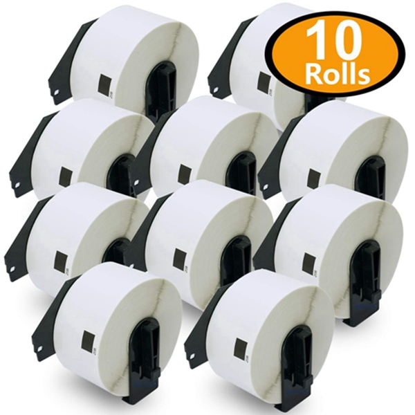Racdde 10 Rolls Compatible Brother DK-1208 Large Address Labels 1-1/2" x 3-1/2"(38mm x 90mm)[4000 Labels with Refillable Cartridge Frame] 