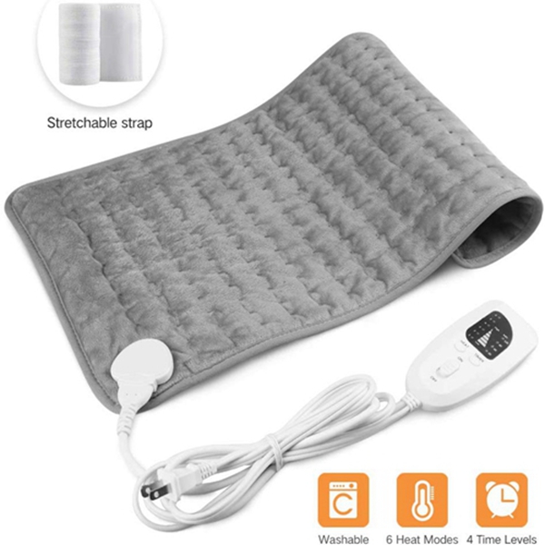 Racdde Heating Pad,Electric Heating Pad 12"x24" Large Heating Pads for Back Pain Heat Pad Moist Heating Pad with Timer,6 Temperature Settings Heated Pad for Neck,Shoulder,Elbow,Machine Washable 