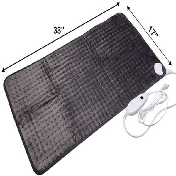 Racdde 17''x33'' XXXL King Size Heating Pad with Fast-Heating Technology&6 Temperature Settings, Microplush Fibers Electric Heating Pad/Pain Relief for Back/Neck/Shoulders/Abdomen/Legs (Dark Grey) 