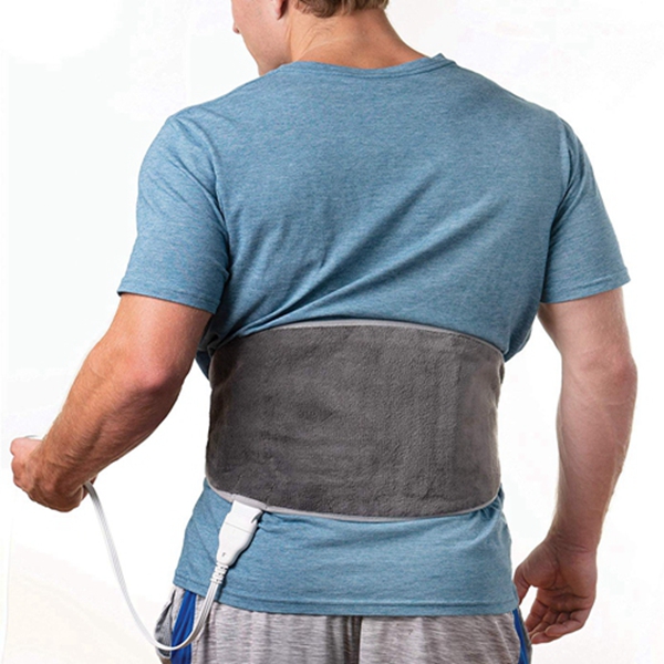 Racdde PureRelief Lumbar & Abdominal Heat Paid - Fast-Heating Technology with 4 Heat Settings, Adjustable Belt, Hot/Cold Gel Pack & Storage Bag - Ideal for Back Pain & Abdominal Cramps, Gray 