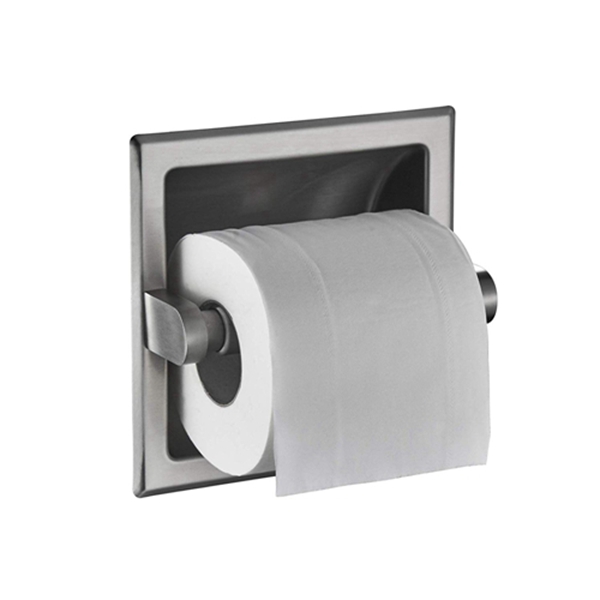 Racdde Brushed Nickel Recessed Toilet Paper Holder Wall Toilet Paper Holder Recessed Toilet Tissue Holder Stainless Steel Toilet Paper Holder Rear Mounting Bracket Included 