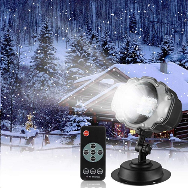 Snowfall LED Light Projector,Racdde Christmas Snow Light,Snow Falling Projector Lamp Dynamic Snow Effect Spotlight for Garden Ballroom, Party,Halloween,Holiday Landscape Decorative(Waterproof Remote) 
