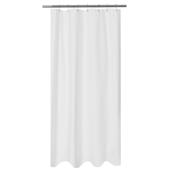 Racdde Embossed Microfiber Fabric Stall Shower Curtain Liner 36 x 72 inches,Washable and Water Repellent, White 