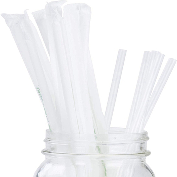 Racdde Clear Plastic Biodegradable Straws 200 Bulk Pack. Reduce Your Carbon Footprint With a Compostable, Plant-Based, Eco-Friendly Drinking Straw! Individually Wrapped, Proudly USA-Grown and No Petroleum! 