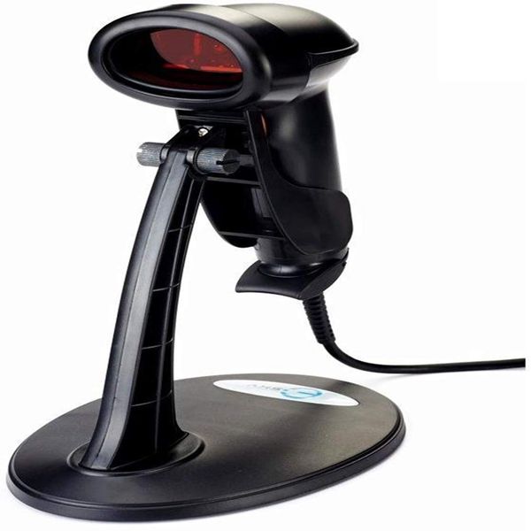 Racdde USB Automatic Handheld Barcode Scanner/Reader with Free Adjustable Stand