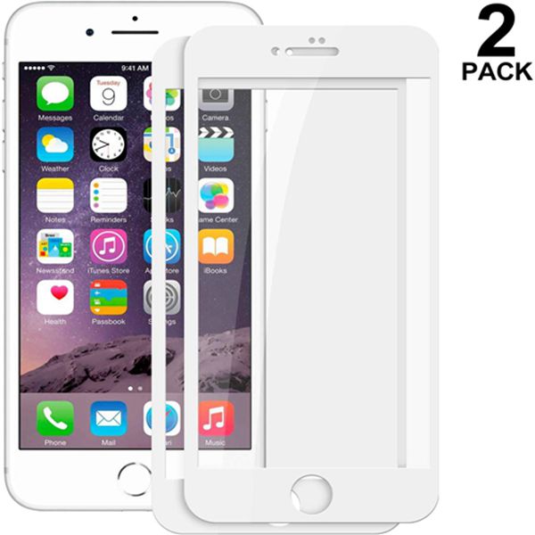 Racdde (2 Pack) iPhone 6 Screen Protector,Angels Coming 3D Curved Tempered Glass Screen Protector Film [Anti-Bubble] [9H Hardness] [HD Clear] [Anti-Scratch] for Apple iPhone 6 (4.7") White 