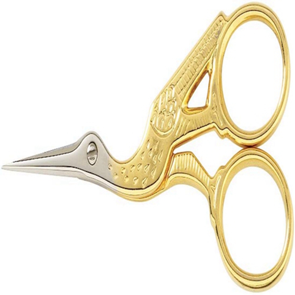 Racdde Stork Embroidery Scissors, 3.5 Inch, Gold 
