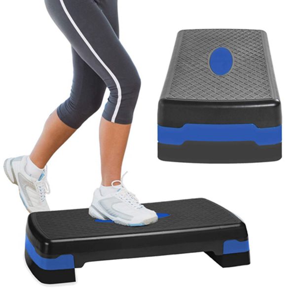 Racdde Sport Aerobic Exercise Step Deck, Adjustable Workout Fitness Stepper Exercise Platform with Risers 